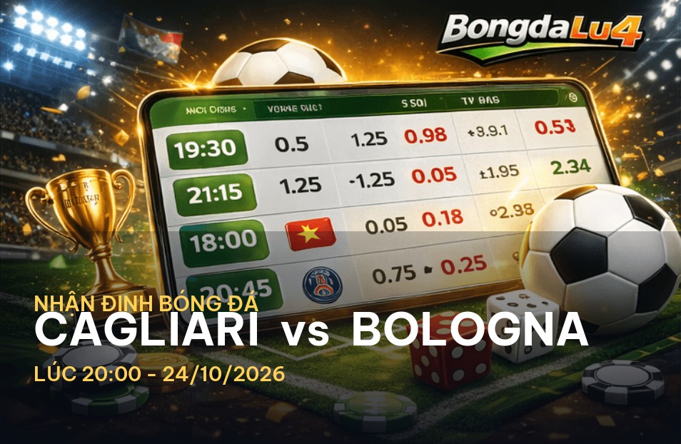 Bongdalu soi kèo hôm nay: Cagliari vs Bologna Bongdalu soi kèo hôm nay: Cagliari vs Bologna