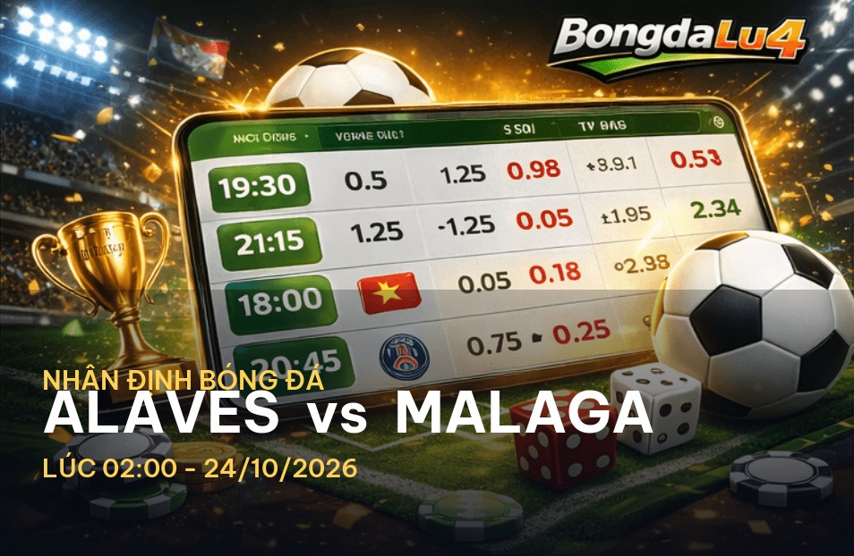 Bongdalu soi kèo hôm nay: Alaves vs Malaga Bongdalu soi kèo hôm nay: Alaves vs Malaga