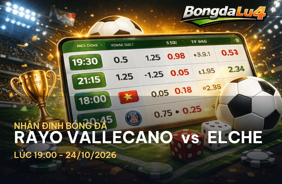Bongdalu soi kèo hôm nay: Nhận định bóng đá Rayo Vallecano vs Elche Bongdalu soi kèo hôm nay: Nhận định bóng đá Rayo Vallecano vs Elche