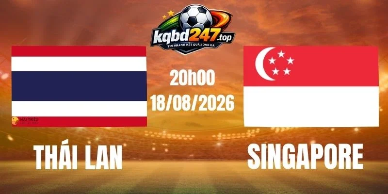 Dự đoán tỷ lệ kèo Thái Lan vs Singapore – Vòng bảng AFF Cup 20h00 ngày 18/08/2026 Dự đoán tỷ lệ kèo Thái Lan vs Singapore – Vòng bảng AFF Cup 20h00 ngày 18/08/2026